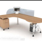 Moderni minimalistinen puinen työpöytä V1