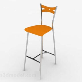 Modern Minimalist Yellow Lounge Chair V1 3d model