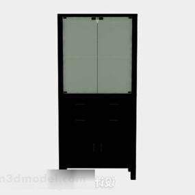 Black Bookcase V2 3d model