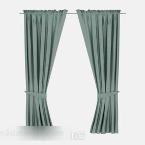 Green Home Curtains 3d model