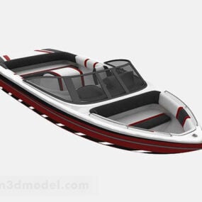 Red Speedboat V1 3d model