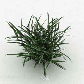 مدل سه بعدی گلدانی مربعی گیاه چمن