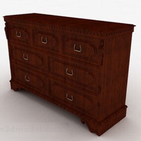 Chinese Style Wooden Cabinet V2 3d model