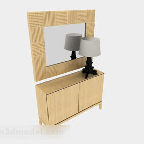 Geel houten dressoir V1 3D-model