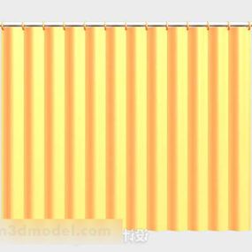 Yellow Simple Curtain V1 3d model