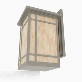 Yellow Square Wall Lamp 3d model