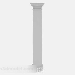 Chinese Style Gray Pillar 3d model