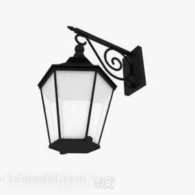 Zwarte tuinlamp V5 3D-model