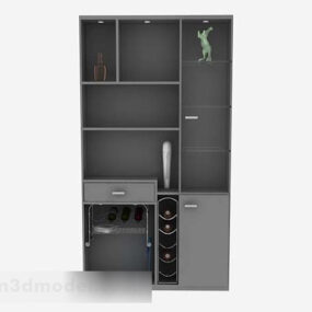 Gray Display Cabinet V7 3d model