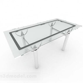 Gray Glass Dining Table V1 3d model