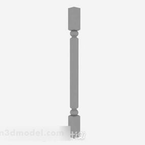 Steel Railing Construction Handrail 3d model