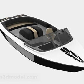 نموذج قارب صيد خشبي ثلاثي الأبعاد