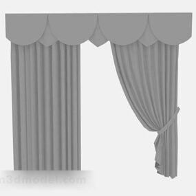 Gray Home Curtains V3 3d model