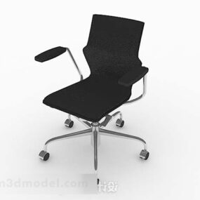 Modern Black Lounge Chair V1 3d-modell