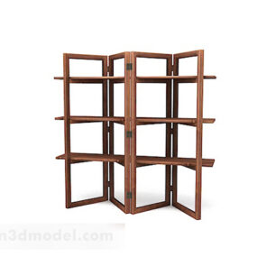 Wooden Simple Display Cabinet V1 3d model