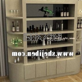 نموذج خزانة النبيذ ثلاثي الأبعاد