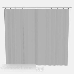 Grå Simple Curtain V3 3d model