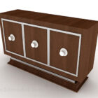 Wooden Brown Porch Cabinet V2