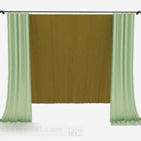 Home Brown Curtain 3d model