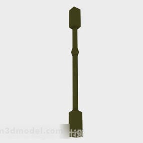 Modelo 3d de columna de pilar verde