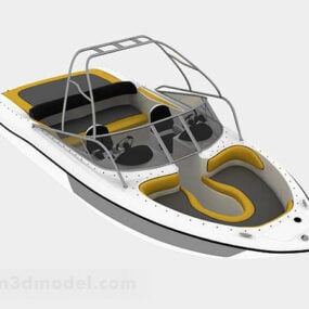 3d модель транспортного вітрильного човна на морі