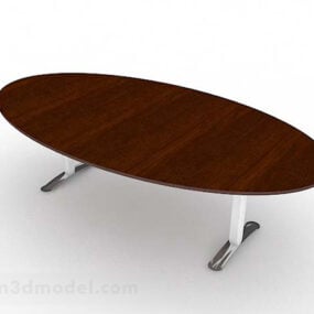 Ovalt matbord V3 3d-modell