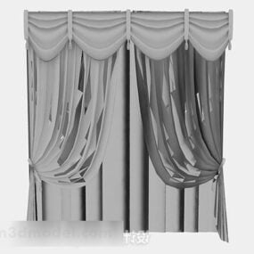 Gray Curtain V17 3d model