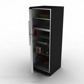 Black Refrigerator V3 3d model