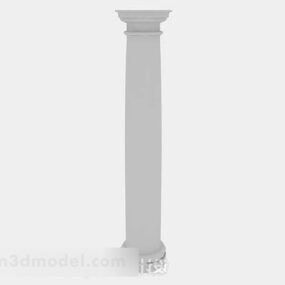Kinesisk stil grå pelare V1 3d-modell