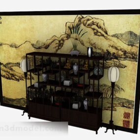 Chinese Display Cabinet V1 3d model