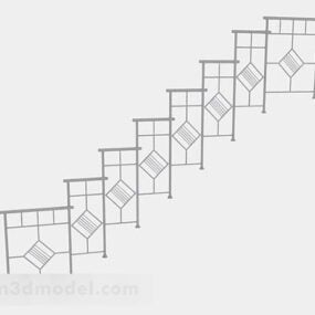 Διακοσμητικό κιγκλίδωμα σκάλας τρισδιάστατο μοντέλο