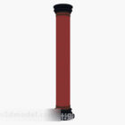 Chinese style red pillar 3d model