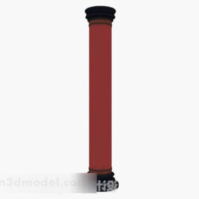 Modelo 2d del pilar rojo de estilo chino V3