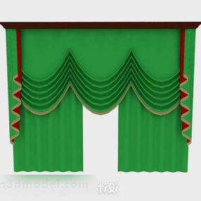 Old Style Green Curtain 3d model