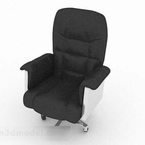 Black Roller Skate Office Chair 3d model