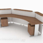 Moderne minimalistisk træskrivebord V2
