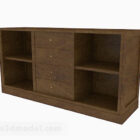 Wooden Brown Porch Cabinet V4