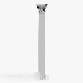 3D model šedý pilíř V3 v čínském stylu
