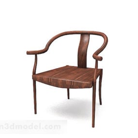 Chinese Style Wooden Home Chair V2 3d model