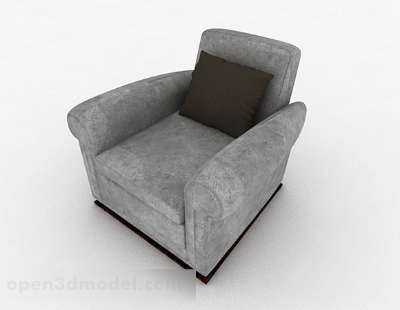 Gray Fabric Single Sofa V1
