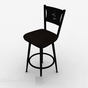 Black Leisure High Chair V1 3d model