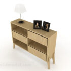 3д модель простого деревянного офисного шкафа