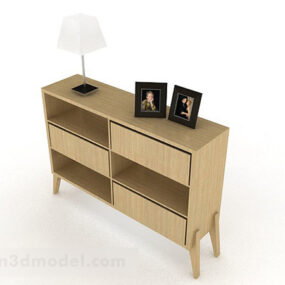Simple Wooden Office Cabinet V1 3d model
