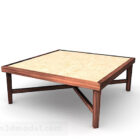 Квадратный деревянный журнальный столик V3