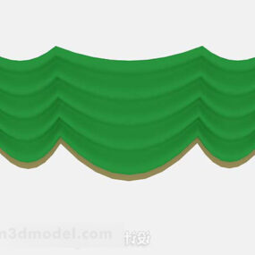 3д модель вечернего зеленого занавеса