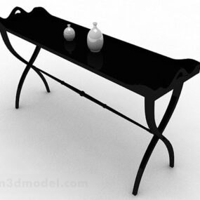 Black Minimalist Desk 3d model