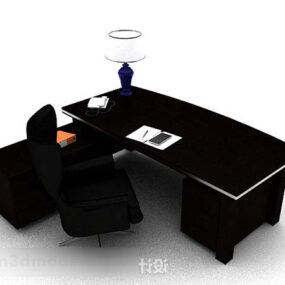 Working Table Chairs Set 3d model