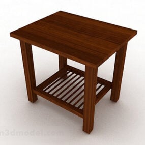Wooden Small Coffee Table V2 3d model
