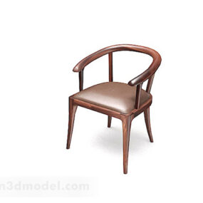 Chinese Style Wooden Home Chair V3 3d model