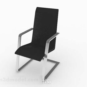 โมเดล 1 มิติเก้าอี้ลำลองเรียบง่ายสีดำ V3